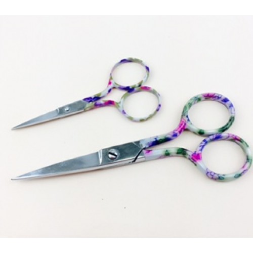 Set of 2 Pairs Scissors with Floral Handle